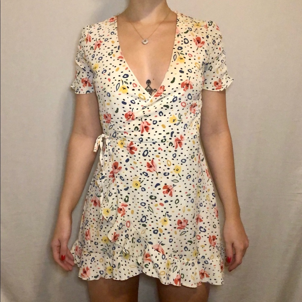 Floral Wrap Sundress, Zara size S
